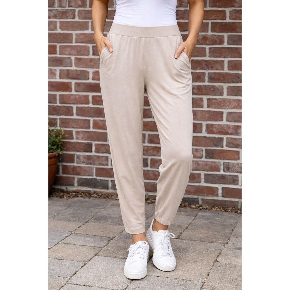 Express $60 Women’s tan High Waist Casual Stretch Comfort Lounge Pants XL NEW